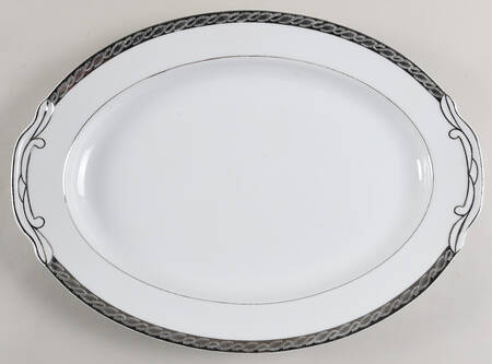 Silver Lichen 16" Oval Serving Platter