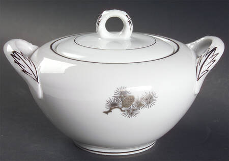 Silver Pine Sugar Bowl & Lid