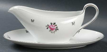 Silver Rose Gravy Boat & Underplate/Relish