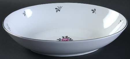 Silver Rose 10" Oval Vegetable Bowl