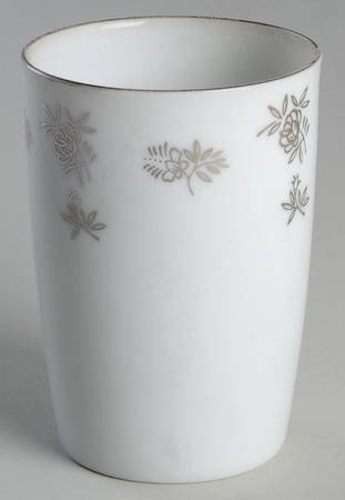 White Rose Tall China Tumbler