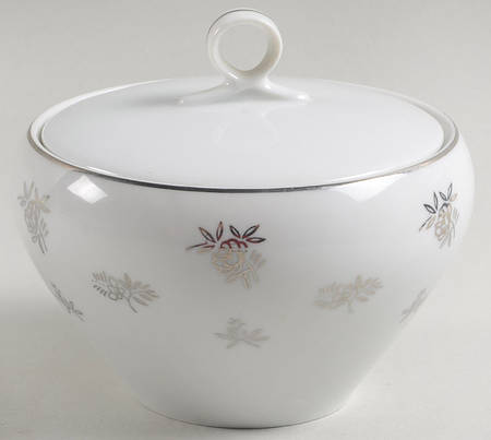 White Rose Sugar Bowl & Lid