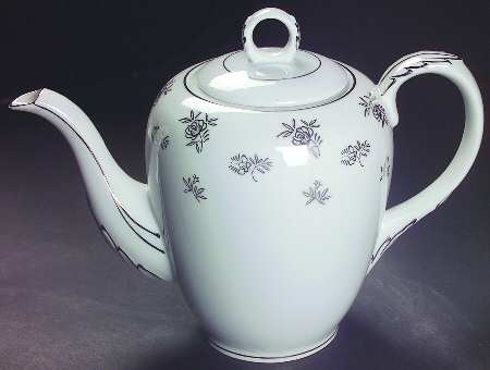 White Rose Teapot & Lid