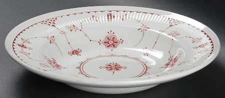 Denmark Pink Large Rim Soup Bowl