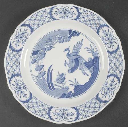 Old Chelsea Blue (Blue Birds, Flowers) by Furnivals