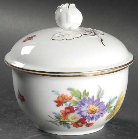 Ancestral Dresden Sugar Bowl & Lid