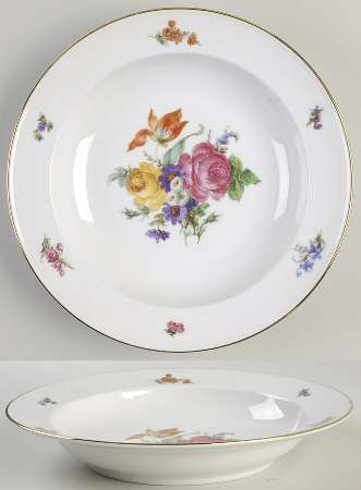 Ancestral Dresden Large Rim Soup Bowl