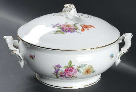 Ancestral Dresden Round Covered Vegetable