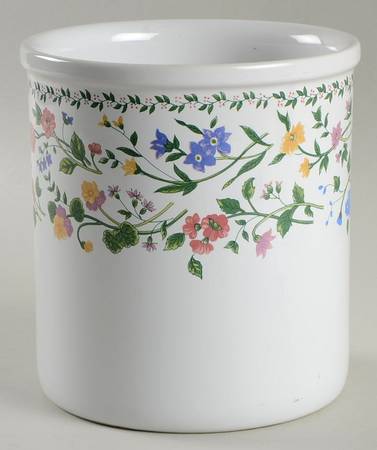 English Garden (225-225a, White Background) 6" Storage Jar No Lid