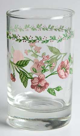 English Garden (225-225a, White Background) 8 Oz Glassware Tumbler