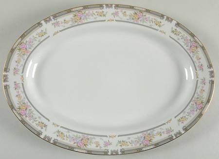 Southampton (Design Off Edge) 14" Oval Serving Platter