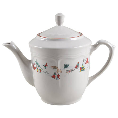 White Christmas Tea/Coffee Pot & Lid
