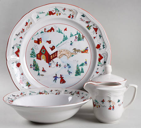 White Christmas 5 Piece Hostess Set