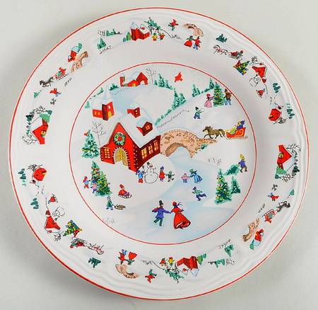 White Christmas Cake Plate