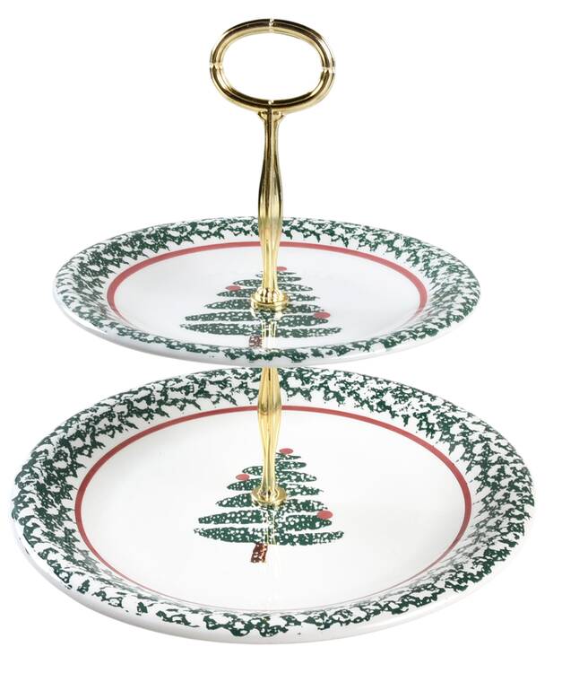 FUO5 6 5/8"-10"  2 Tiered Serving Tray (Dp, Sp) HC