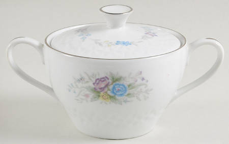 Floral Bouquet Sugar Bowl & Lid