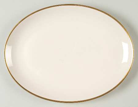 Gold Band (101 Encanto Coupe) 12" Oval Serving Platter