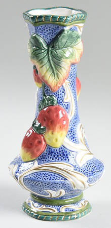 Florentine Fruit Blue 6" Bud Vase