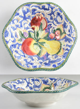 Florentine Fruit Blue Centerpiece