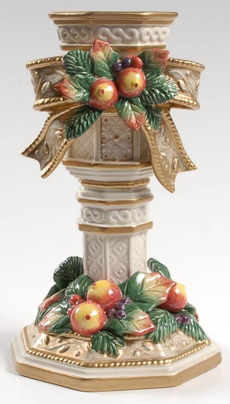 Snowy Woods 8" Tall Candlestick