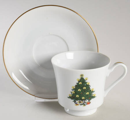 Ffc1(Gold Trim) Footed Cup & Saucer Set