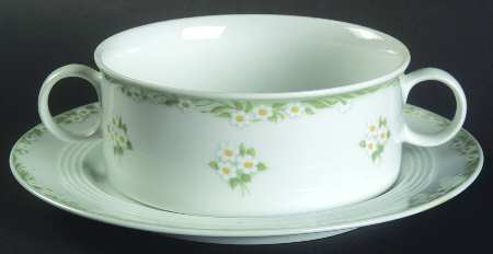 FID1 Flat Cream Soup Bowl & Saucer Set