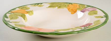 Fresh Fruit Large Rim Soup Bowl