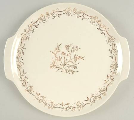 Golden Dawn Handled Cake Plate