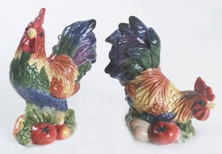 Coq Du Village Figural Salt & Pepper Set