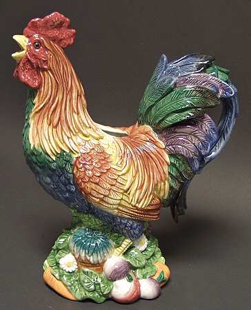 Coq Du Village Figural Pitcher