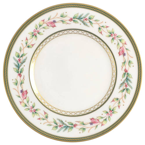 Winter Holiday Bread & Butter Plate/Gravy Underplate