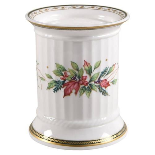 Winter Holiday Pillar Candleholder by Fitz and Floyd