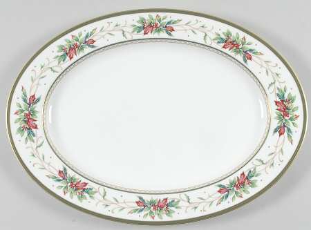 Winter Holiday 17" Oval Serving Platter