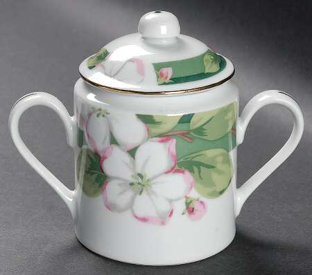 Apple Blossom Sugar Bowl & Lid