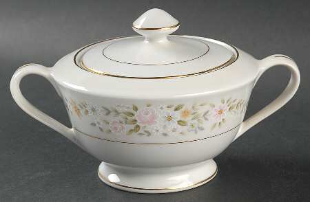 June (Gold Trim) Sugar Bowl & Lid