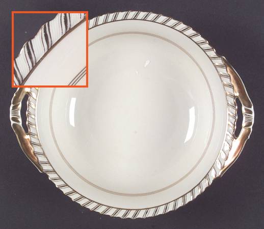 Baronial Cream Center 9" Round Vegetable Bowl