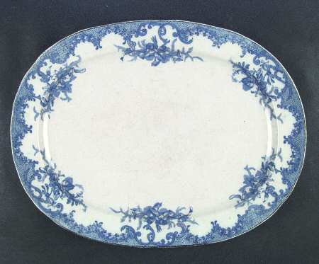 Versailles Blue (Not Flow Blue, Gold Trim) by Furnivals