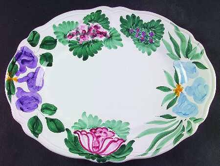 Flora 15" Oval Serving Platter