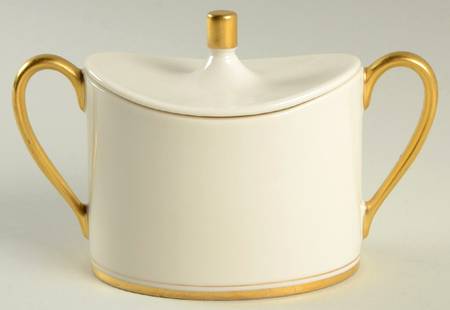 Gold Band (301 Redondo Rim) Sugar Bowl & Lid by Franciscan