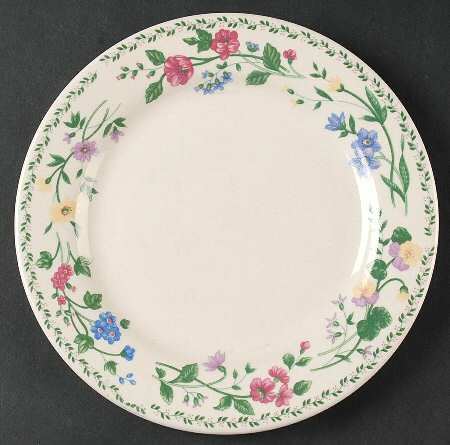 English Garden (4241, Cream Background) Salad Plate
