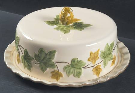 Ivy II (England) Large Covered Cake Plate by Franciscan