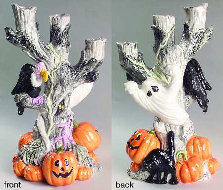 Halloween Three Light Candlestick