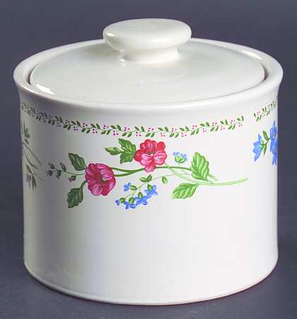 English Garden (4241, White Background) Sugar Bowl & Lid