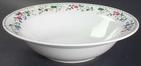 English Garden (4241, White Background) 9" Round Vegetable Bowl