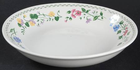 English Garden (4241, White Background) Coupe Soup Bowl