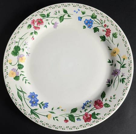 English Garden (4241, White Background) 12" Chop Plate (Round Platter)
