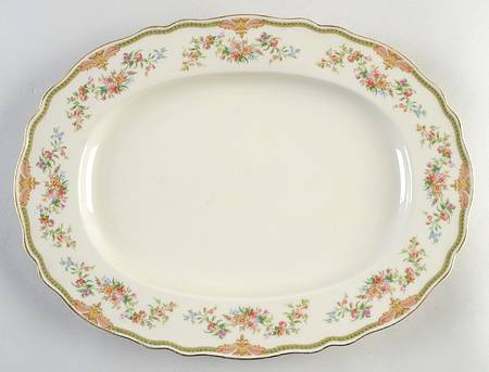 Astrid (No Inner Gold Verge) 13" Oval Serving Platter