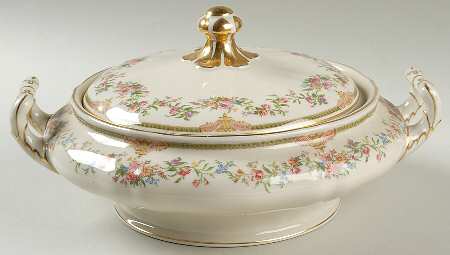 Astrid (No Inner Gold Verge) Round Covered Vegetable