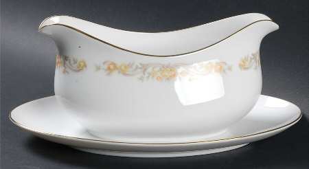 Cheltenham Gravy Boat with Attached Underplate by Four Crown