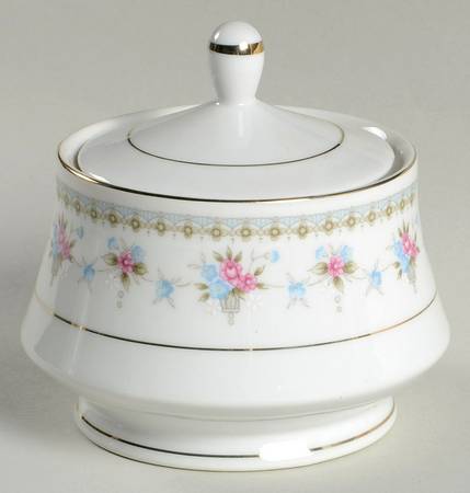 Heather (Gold Trim) Sugar Bowl & Lid